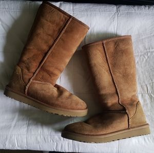 UGG Classic Tall Sheepskin Boots in Tan